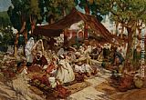 North African Market by Frederick Arthur Bridgman